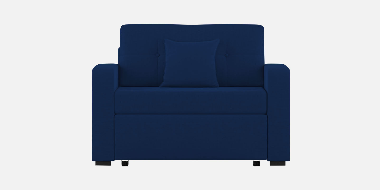 Rocky Fabric 2 Seater Pull Out Sofa Cum Bed In Royal Blue Colour With Storage - Febonic Living