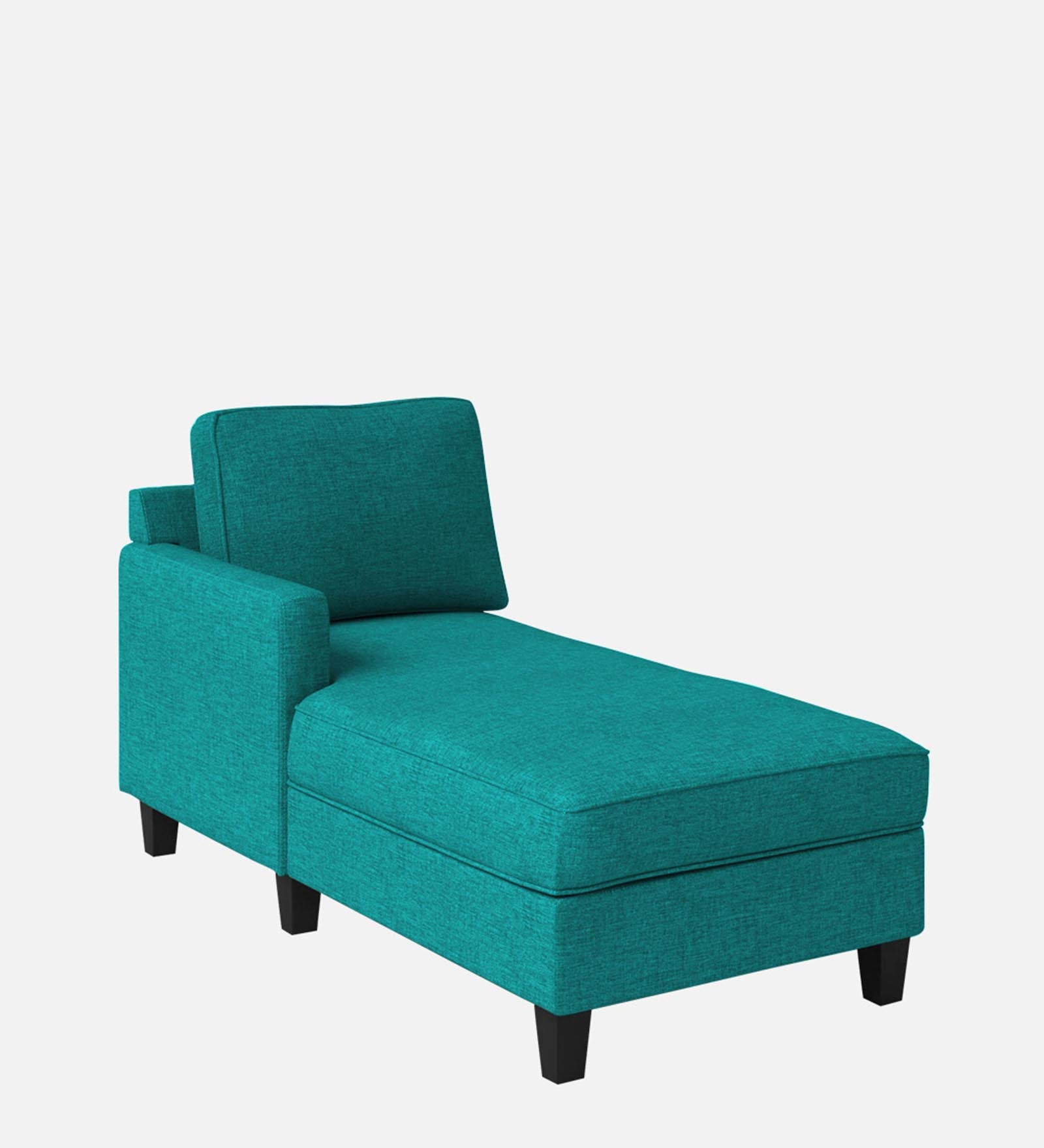Royee Fabric LHS Chaise Lounger In Sea Green Colour With Storage - Febonic Living