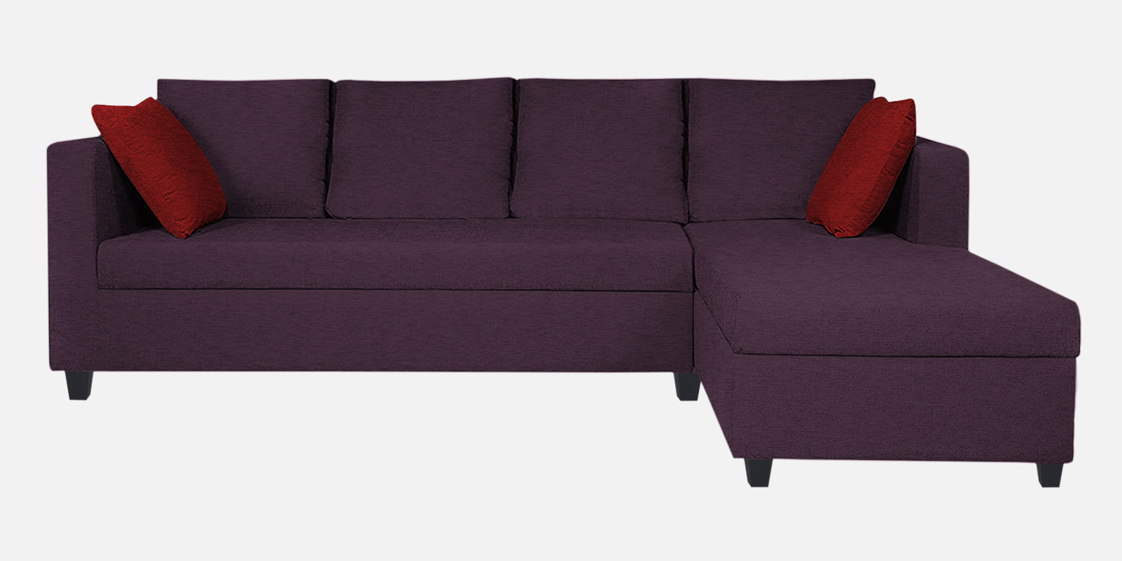 Nebula Fabric LHS Sectional Sofa (3+Lounger) In Greek Purple Colour - Febonic Living