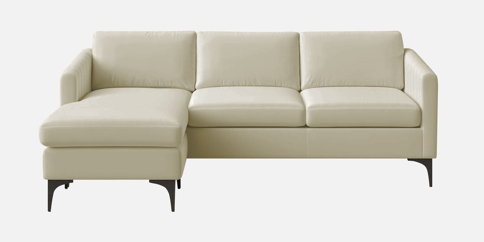 Haru Fabric RHS Sectional Sofa (2+Lounger) In Warm White Colour - Febonic Living