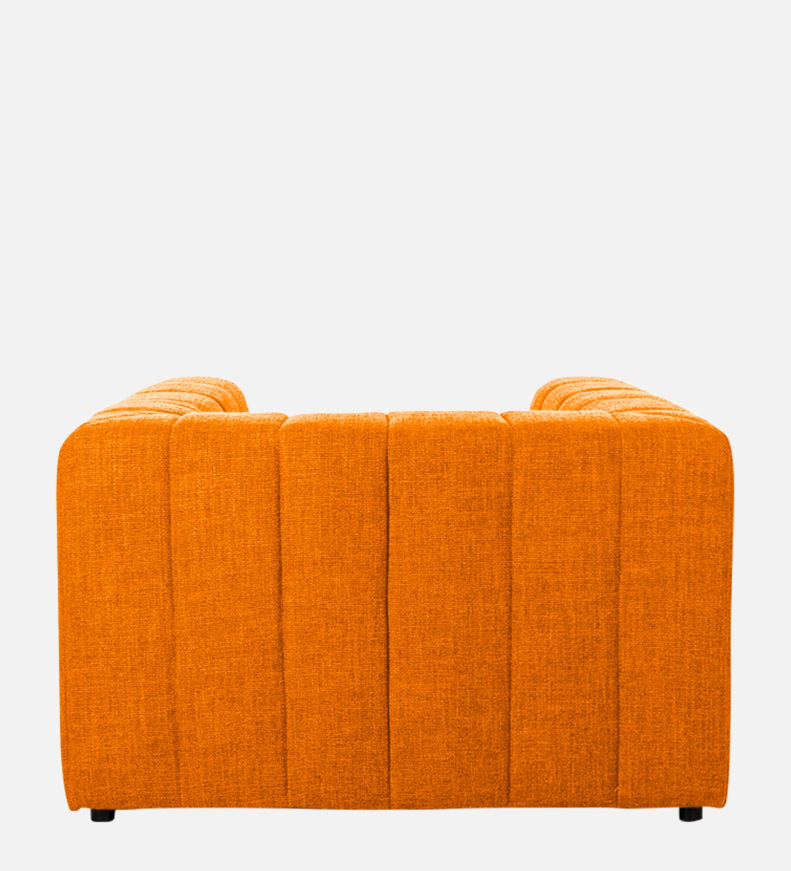 Lara Fabric 1 Seater Sofa In Vivid Orange Colour - Febonic Living