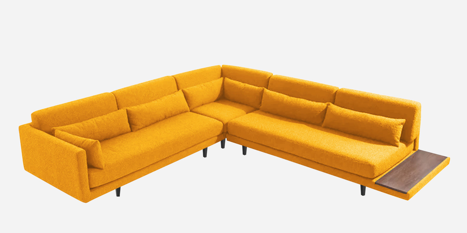Malta Fabric 6 Seater LHS Corner Sofa In Bold yellow Colour - Febonic Living