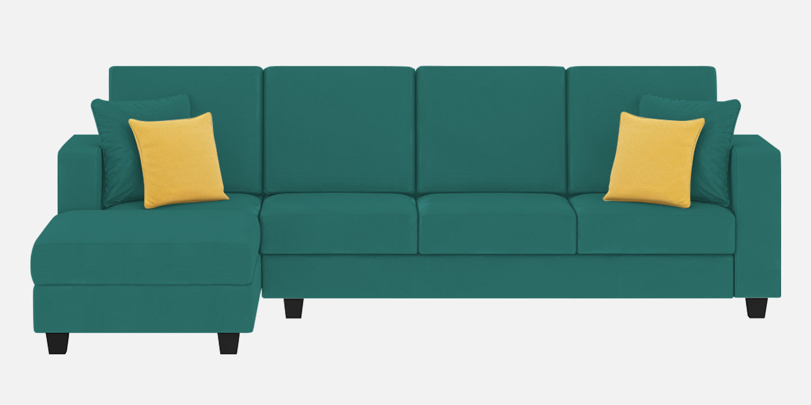 Nabi Fabric RHS Sectional Sofa (3+Lounger) In Sea Green Colour - Febonic Living