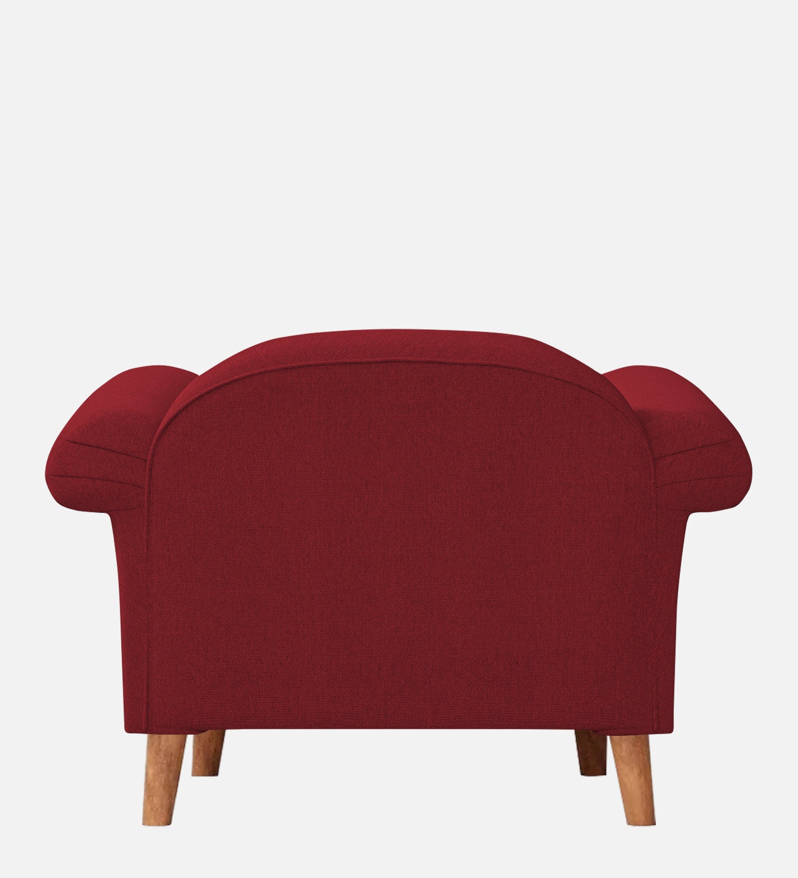 Barber Fabric 1 Seater Sofa In Chilli Red Colour - Febonic Living