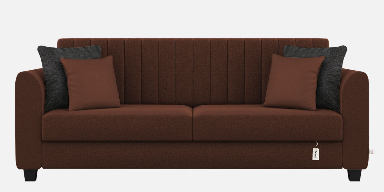 Cosmic Fabric 3 Seater Sofa In Coffee Brown Colour - Febonic Living