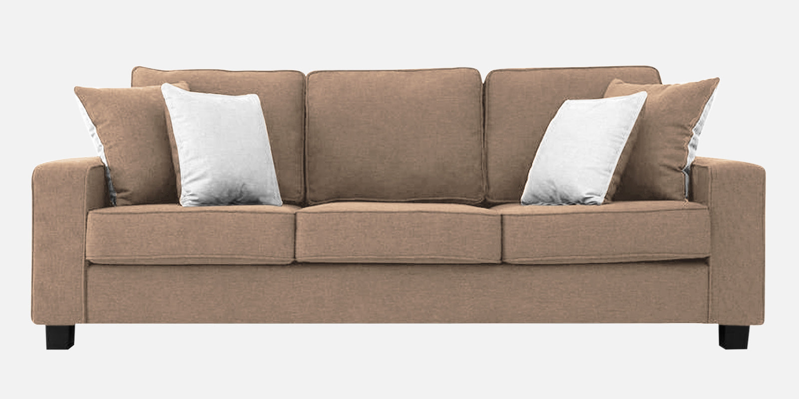 Ladybug Fabric 3 Seater Sofa In Cookie Beige Colour - Febonic Living