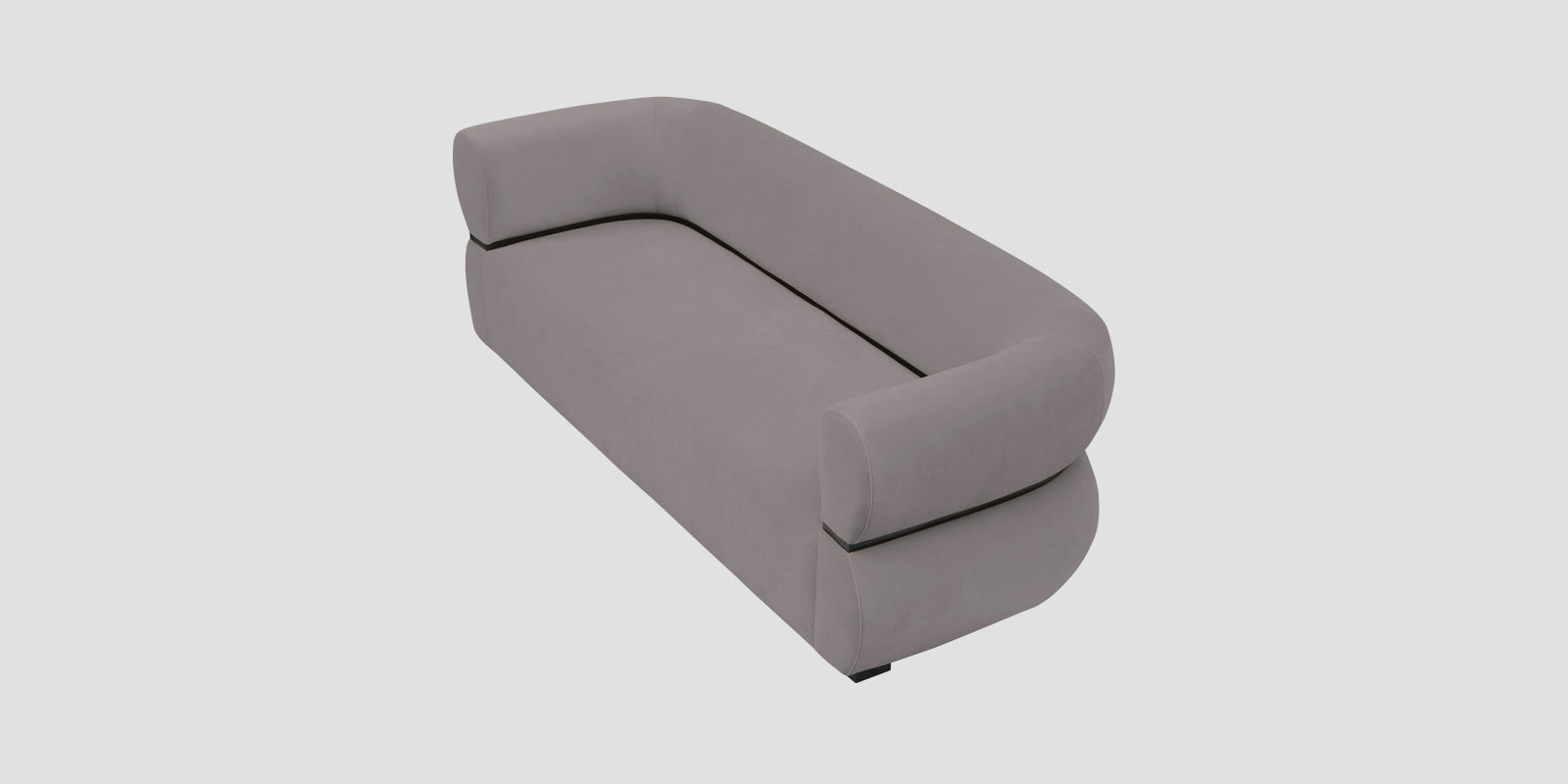 Kula Velvet 3 Seater Sofa In Pearl Grey Colour - Febonic Living