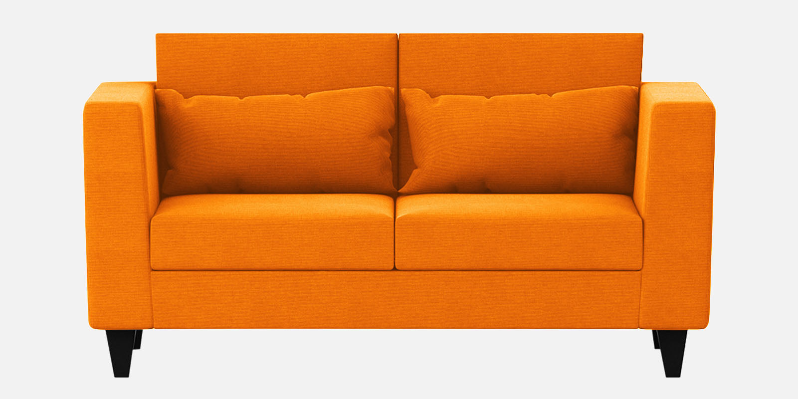 Nipul Fabric 2 Seater Sofa In Vivid Orange Colour - Febonic Living