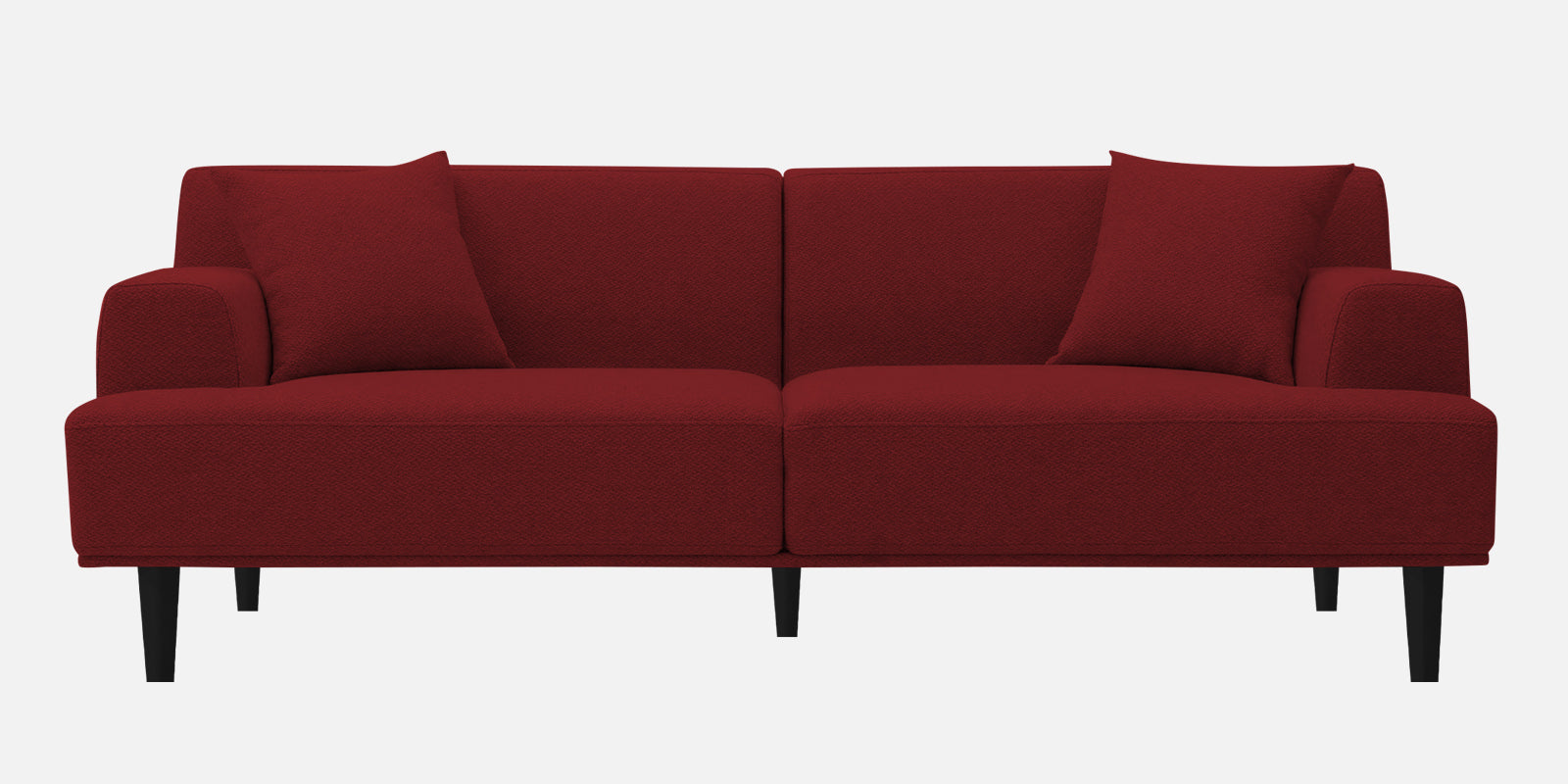 Cobby Fabric 3 Seater Sofa In Corel Red Colour - Febonic Living