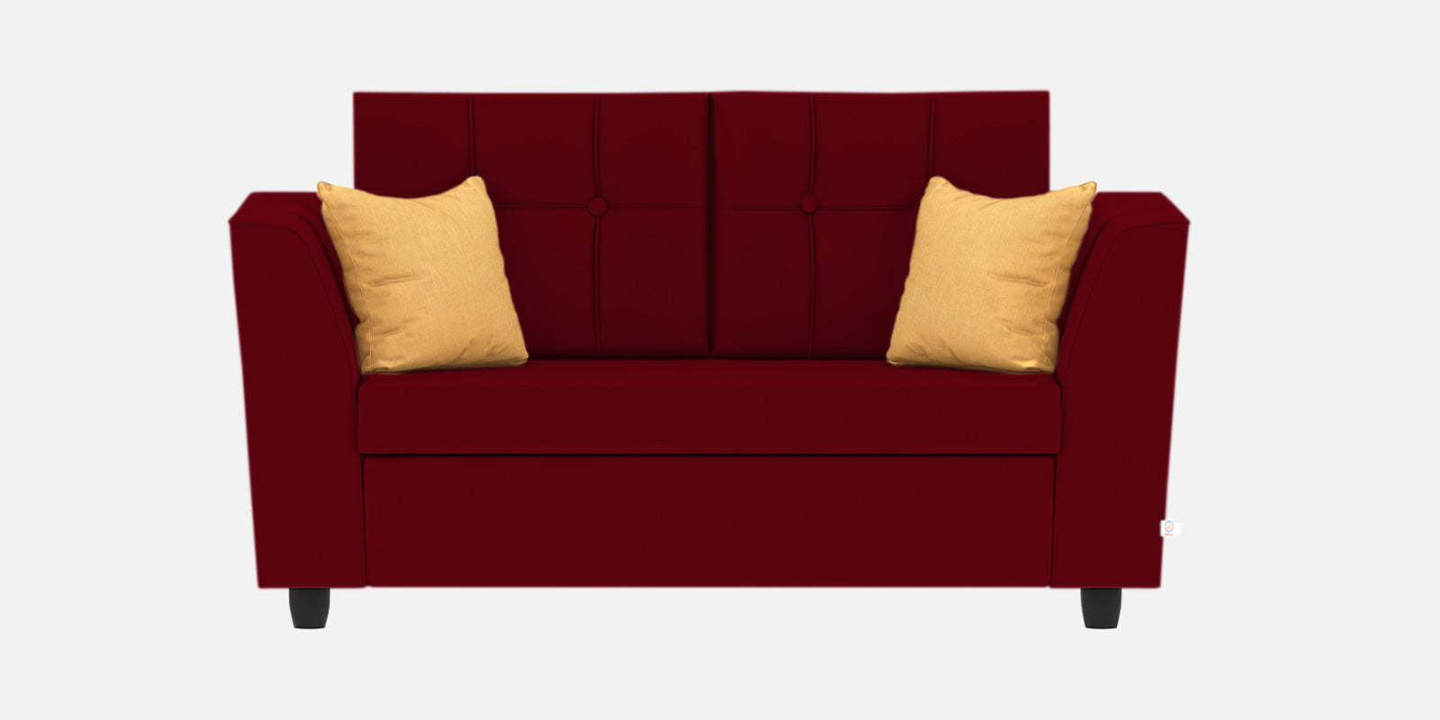 Nestin Velvet 2 Seater Sofa In Cherry red Colour - Febonic Living