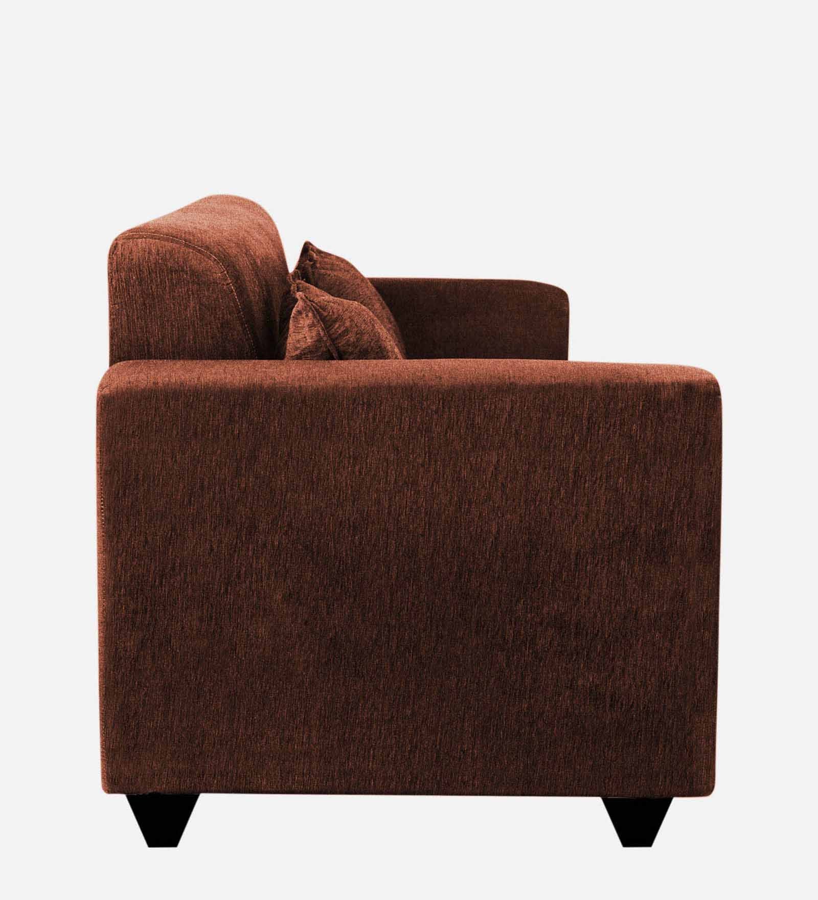 Nebula Fabric 1 Seater Sofa in Coffee Brown Colour