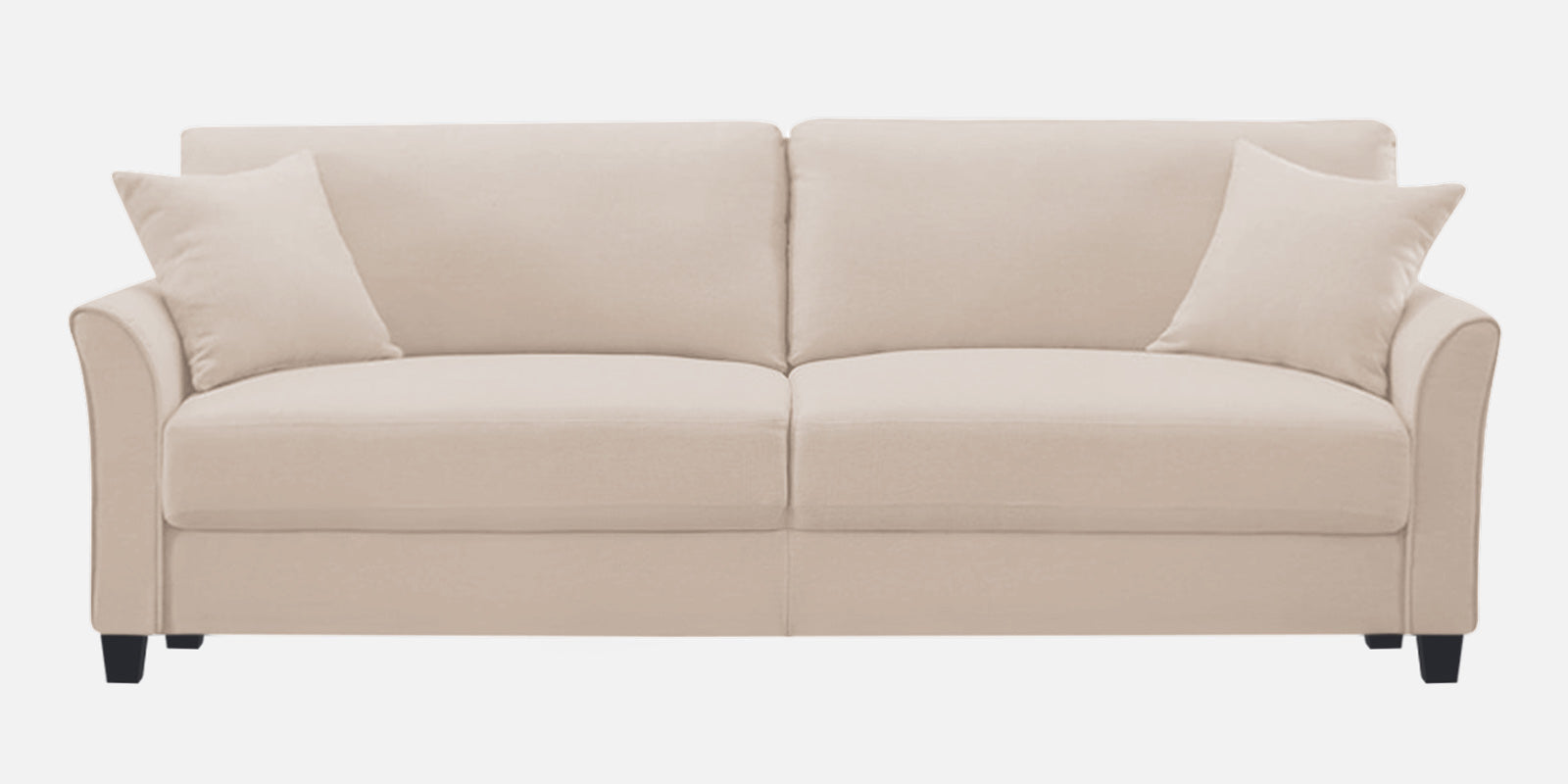 Daroo Velvet 3 Seater Sofa In Camel Beige Colour - Febonic Living