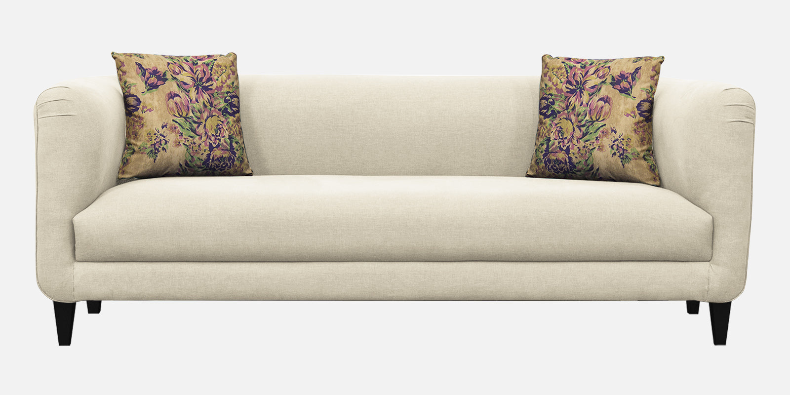 Niki Fabric 3 Seater Sofa In Ivory Cream Colour - Febonic Living