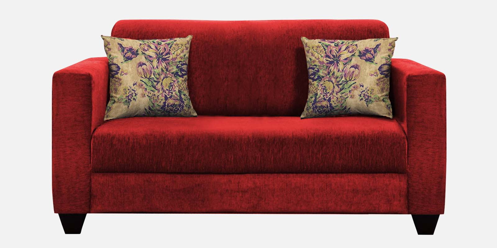Lipu Fabric 2 Seater Sofa In Blood Maroon Colour