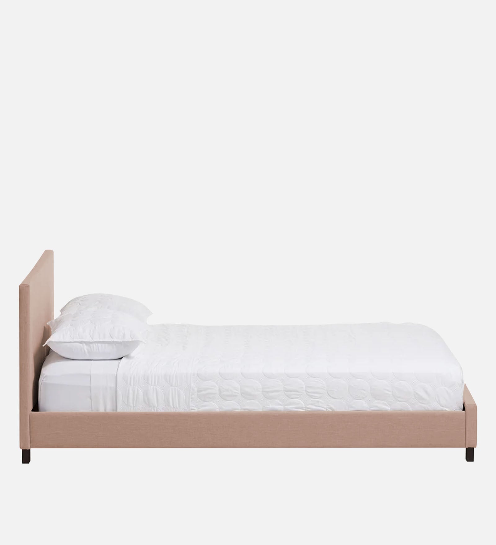 Lora Fabric Upholstered Queen Size Bed In Olive Beige Colour - Febonic Living