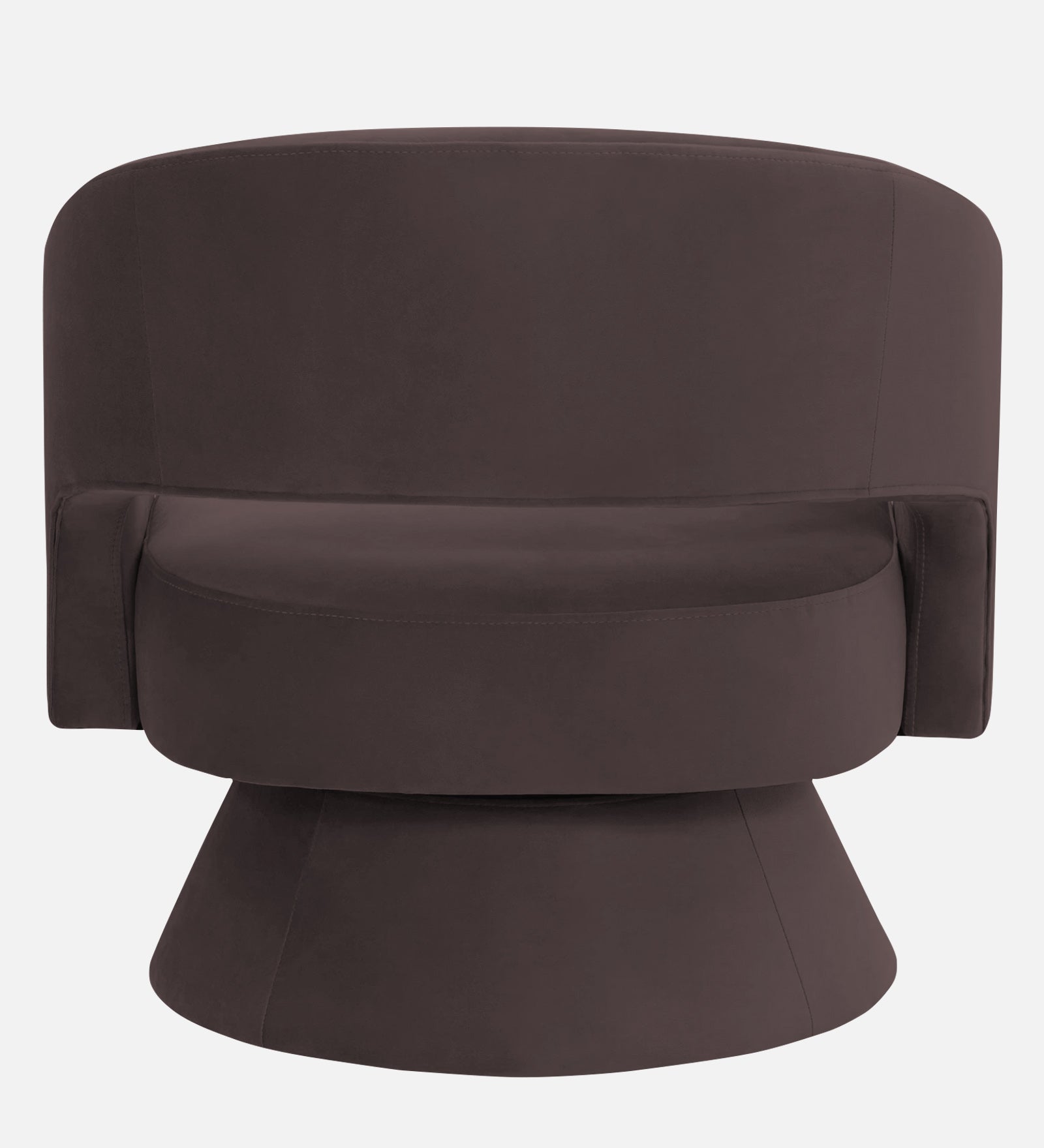 Pendra Velvet Swivel Chair In Mocha Brown Colour - Febonic Living