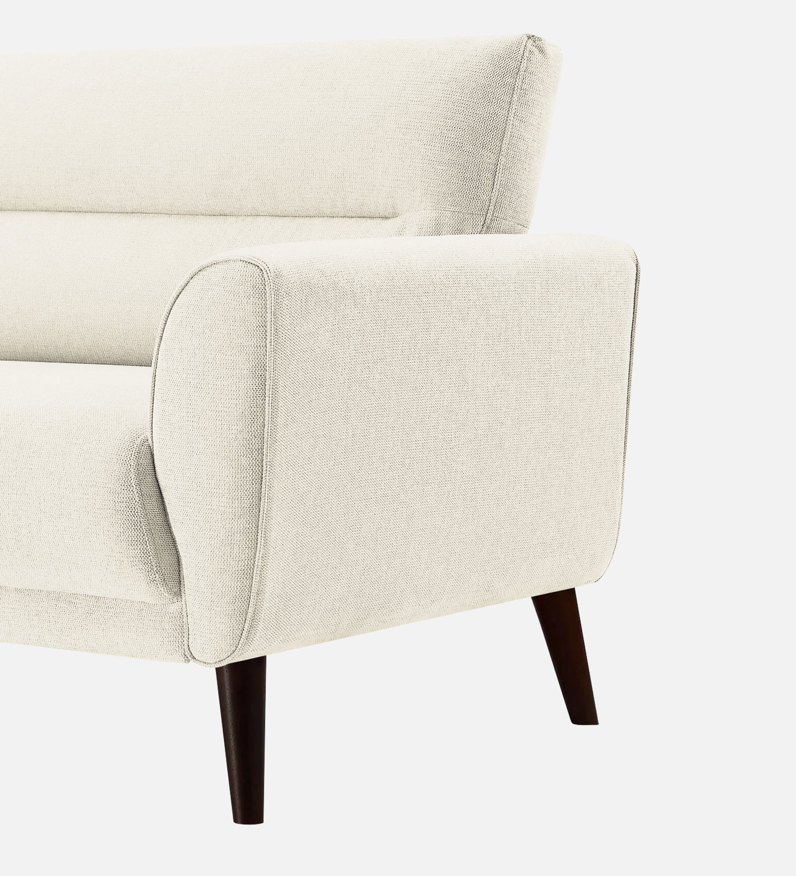 Castro Fabric 1 Seater Sofa In Ivory Cream Colour - Febonic Living