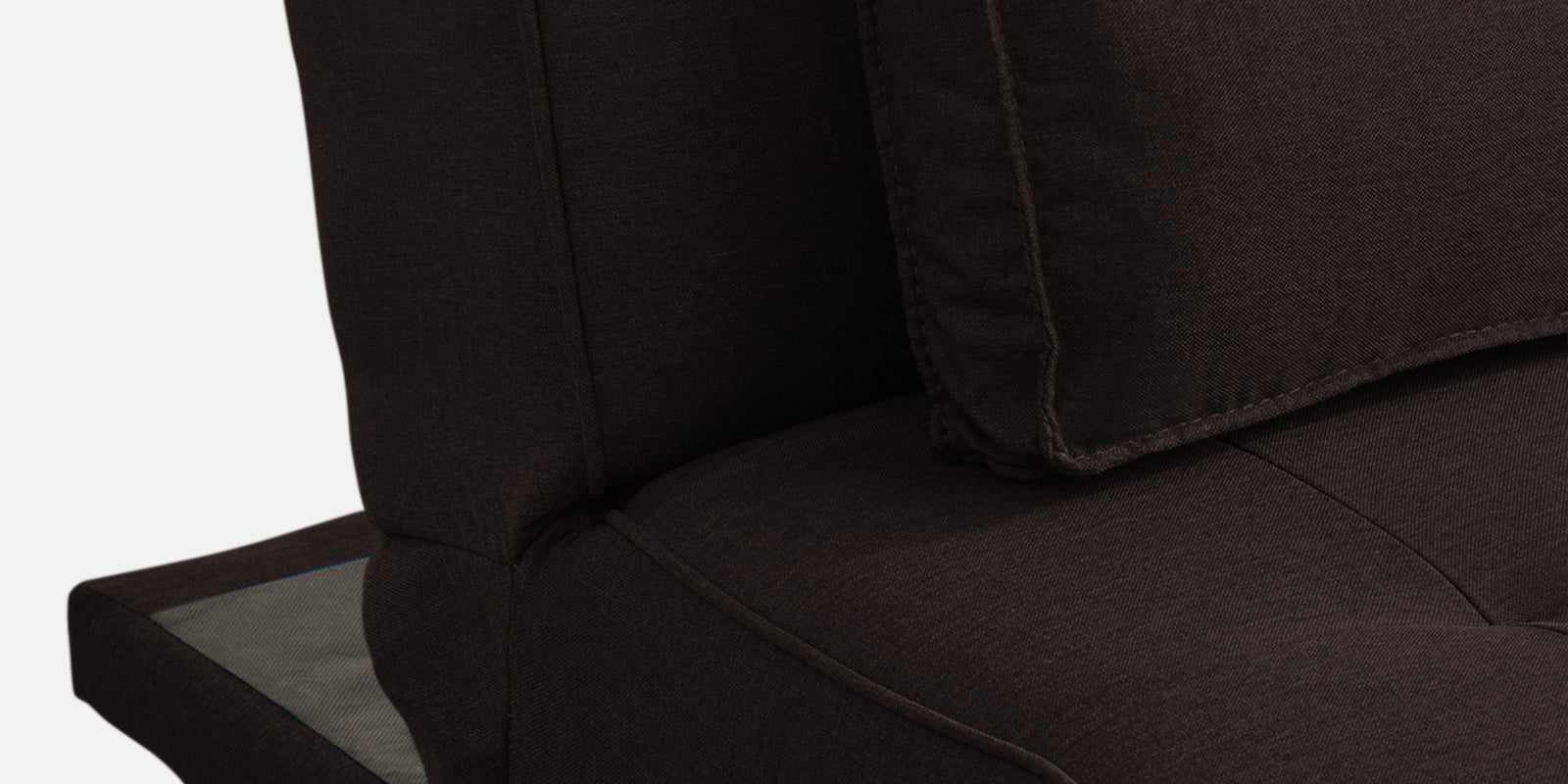 Jerry Fabric 3 Seater Convertible Sofa Cum Bed In Dark Brown Colour - Febonic Living