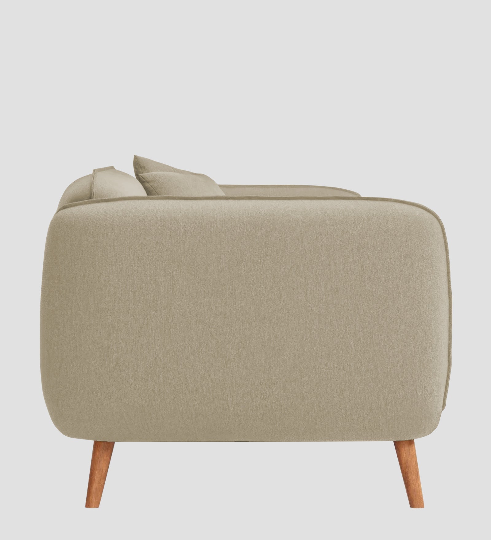 Zia Fabric 1 Seater Sofa In Honey Beige Colour - Febonic Living