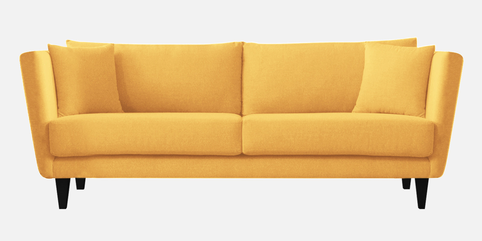 Norway Velvet 3 Seater Sofa In Turmeric Yellow Colour - Febonic Living