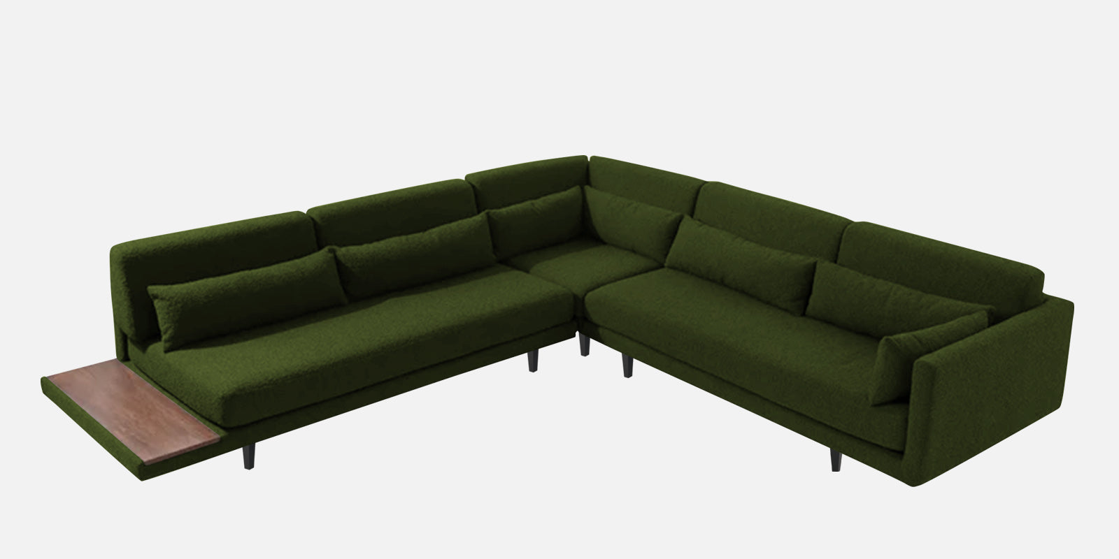 Malta Fabric 6 Seater RHS Corner Sofa In Olive Green Colour - Febonic Living
