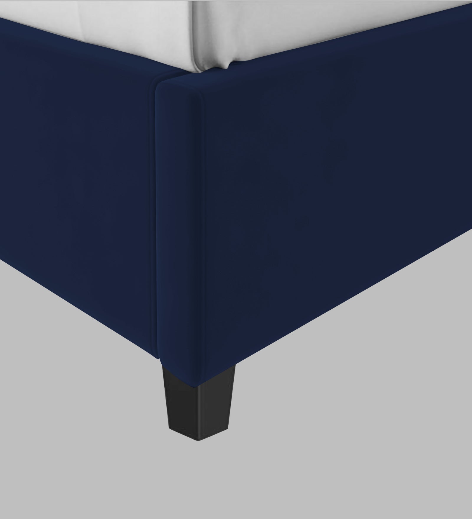 Lara Velvet Upholstered Single Bed in Indigo Blue Colour - Febonic Living