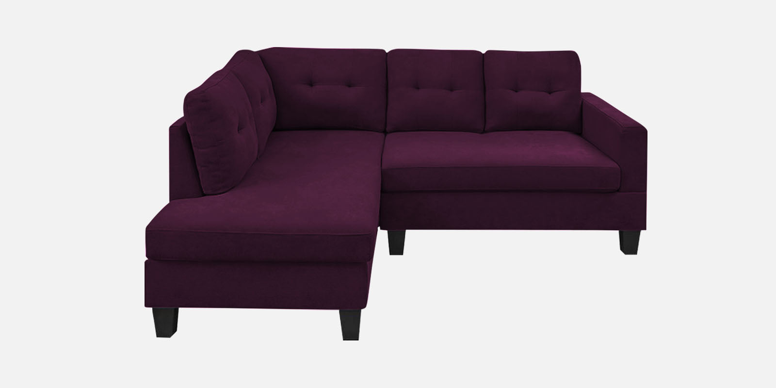 Thomas Fabric RHS Sectional Sofa (2+Lounger) In Greek Purple Colour - Febonic Living
