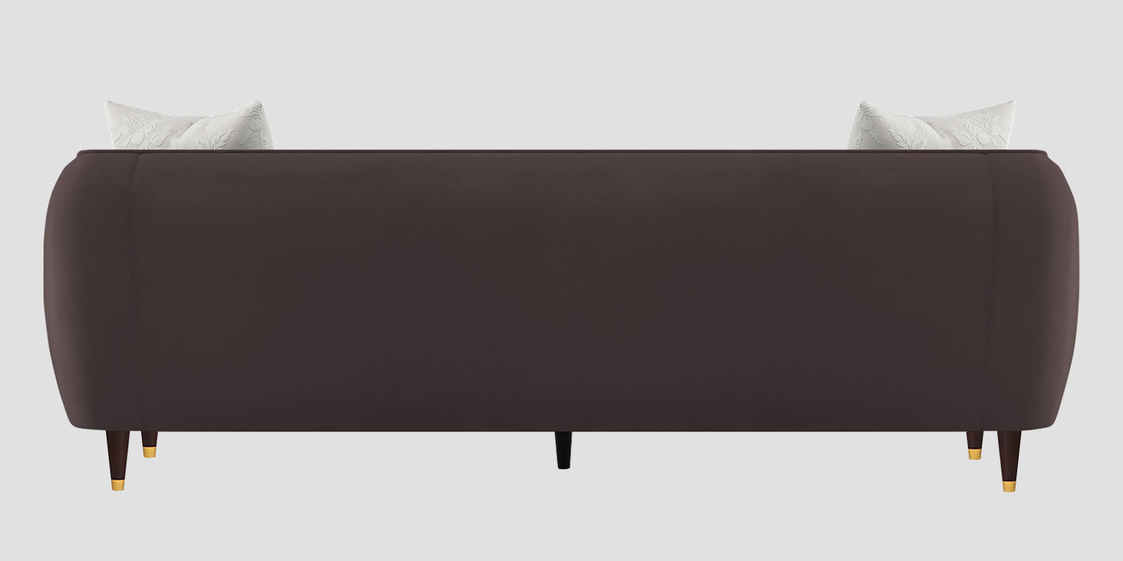 Hairo Velvet 3 Seater Sofa In Mocha Brown Colour