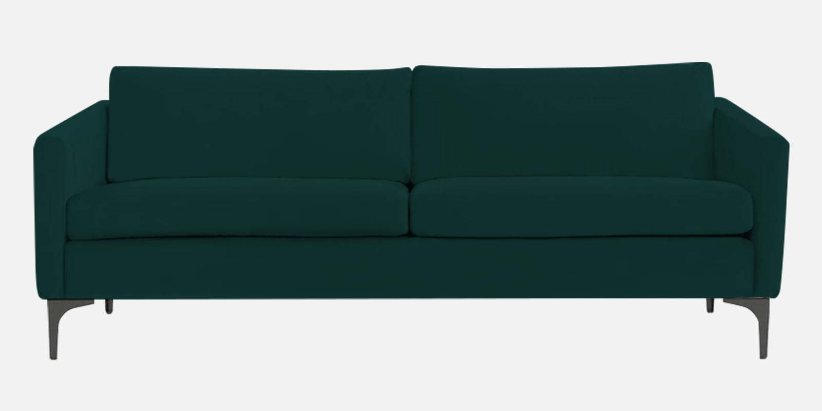 Haru Velvet 3 Seater Sofa In Forest Green Colour