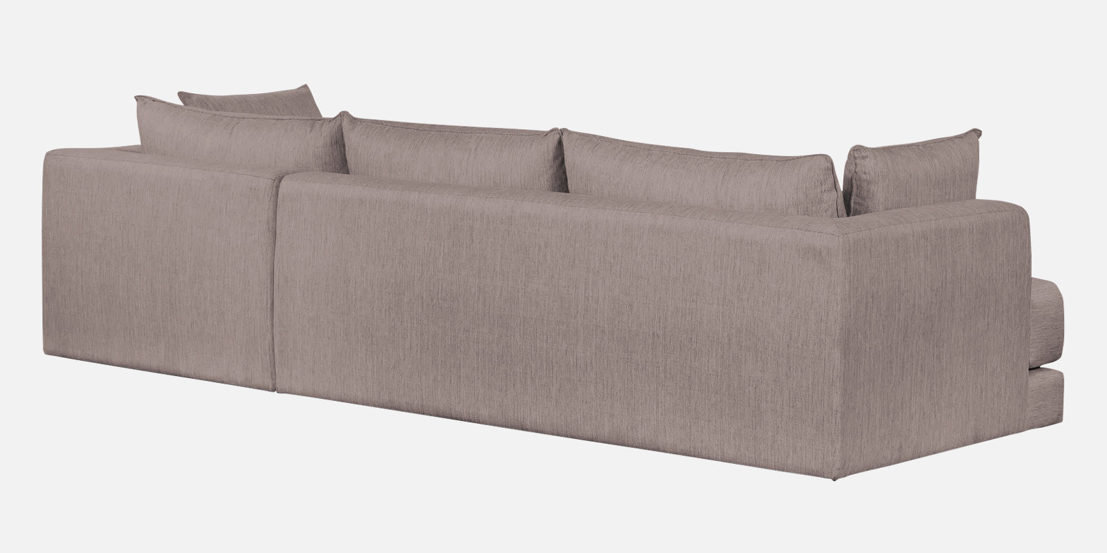 Ziggy Fabric RHS Sectional Sofa (3+Lounger) In Almond Beige Colour - Febonic Living