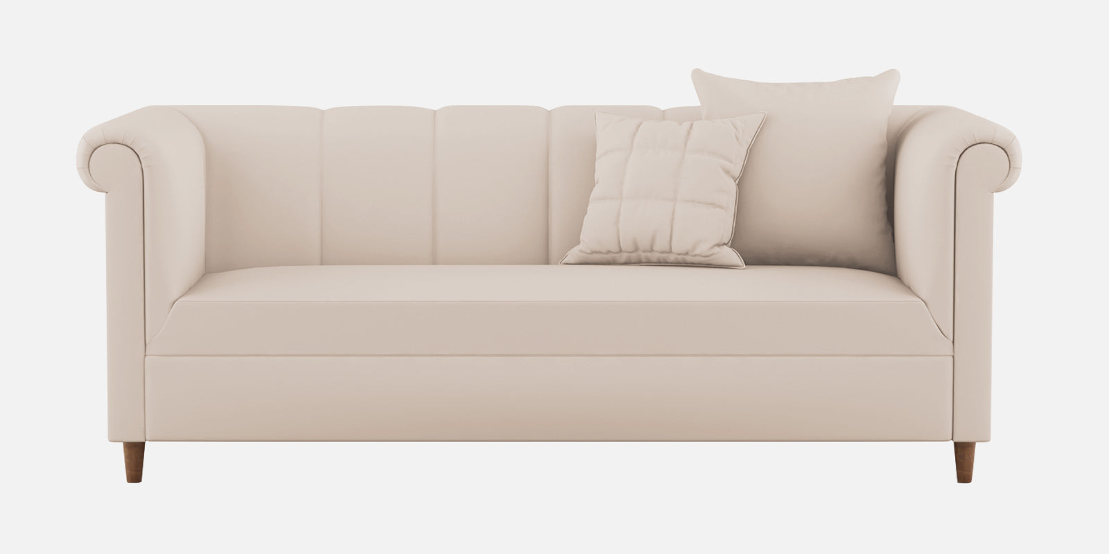 Rubi Velvet 3 Seater Sofa In Camel Beige Colour - Febonic Living