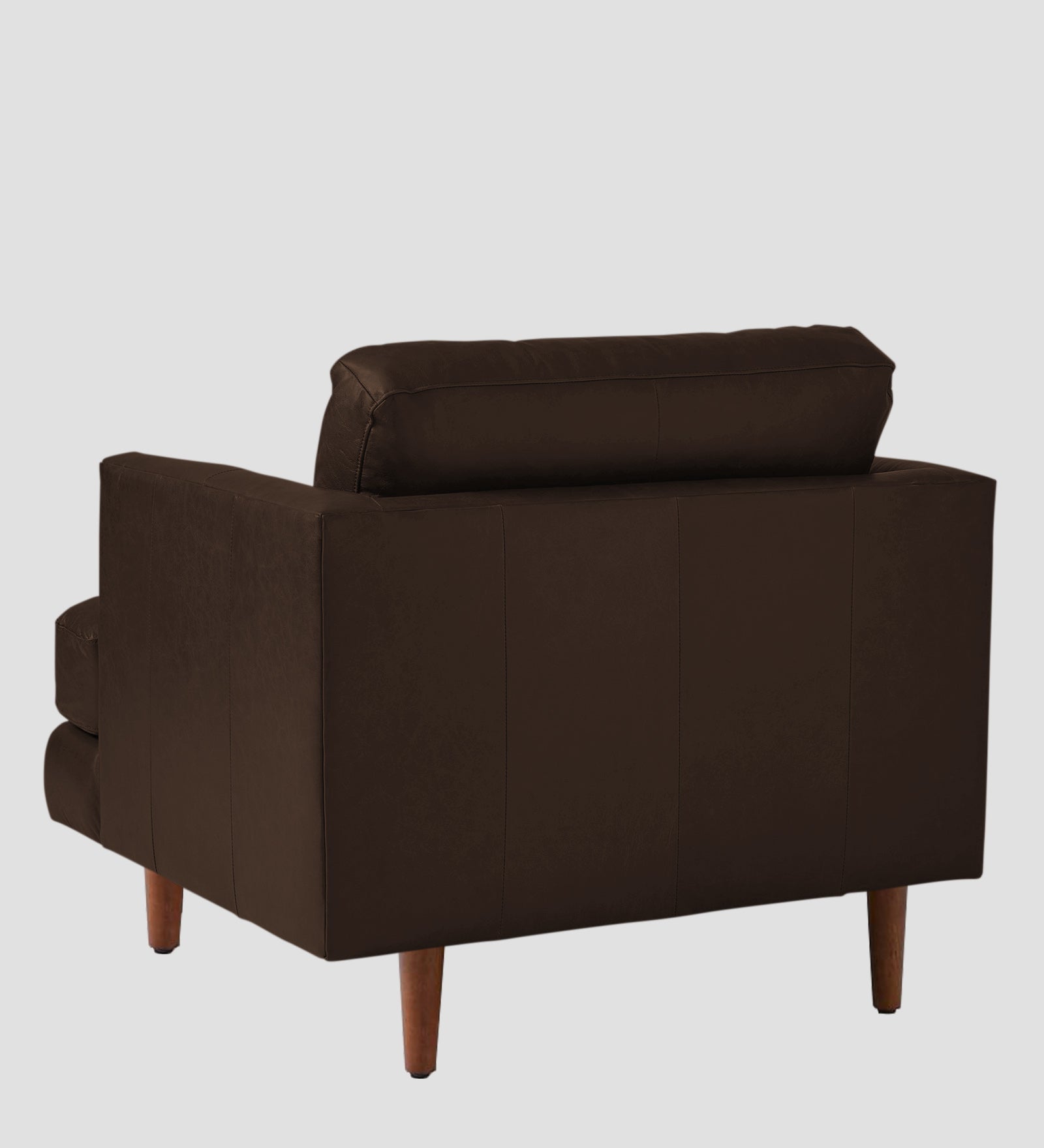 Sterio Leatherette 1 Seater Sofa In Carob Brown Colour - Febonic Living