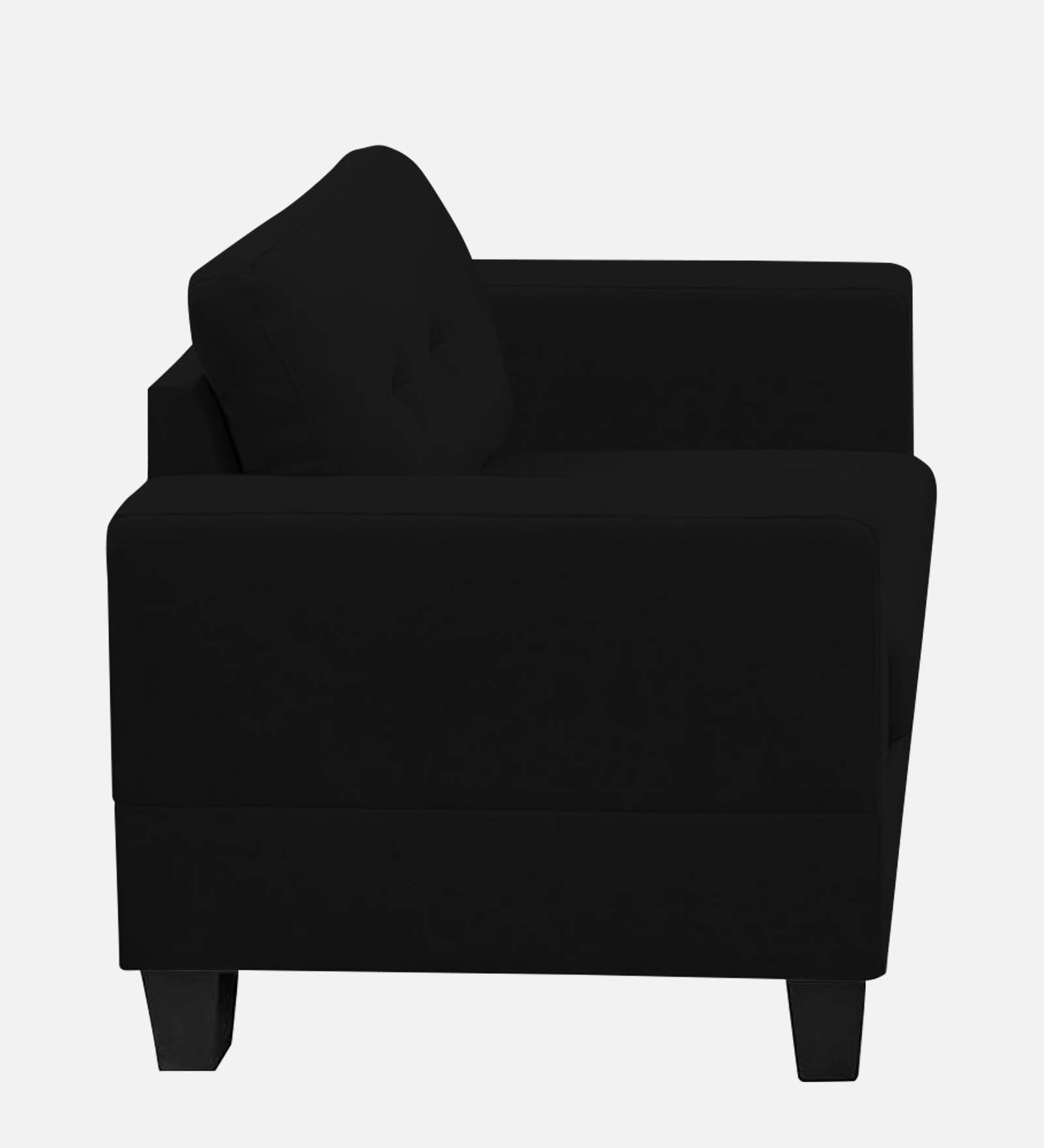 Thomas Fabric 1 Seater Sofa In Zed Black Colour - Febonic Living