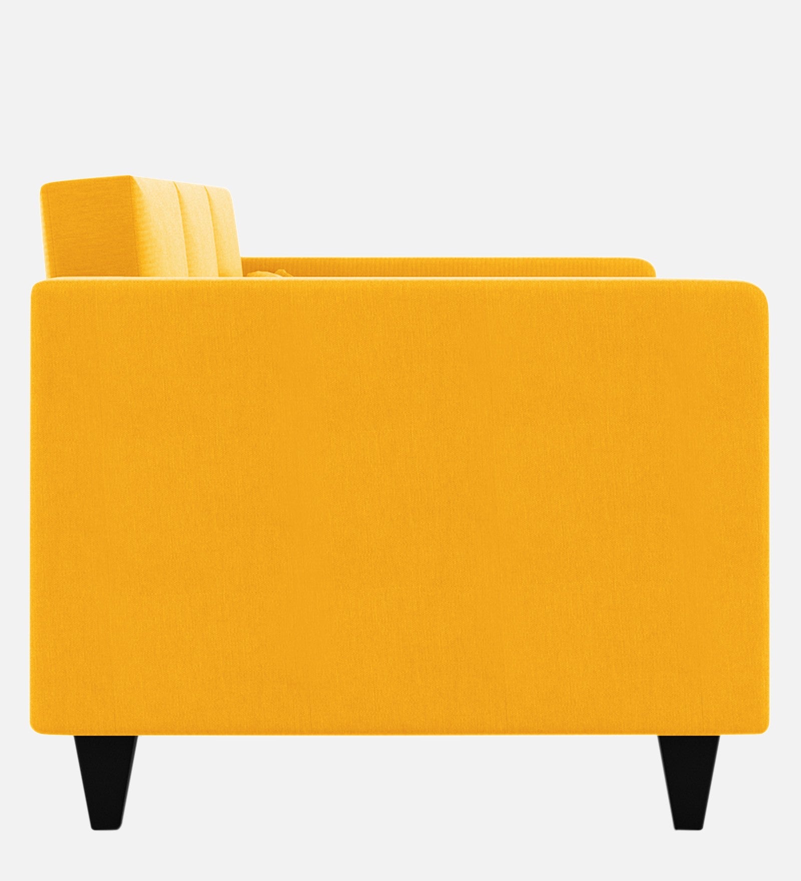 Nipul Fabric 1 Seater Sofa In Bold Yellow Colour