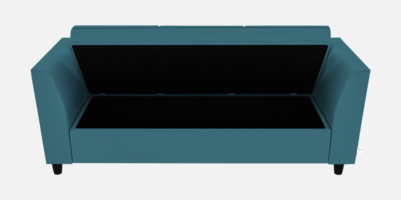 Bristo Velvet 3 Seater Sofa In Aqua Blue Colour With Storage - Febonic Living