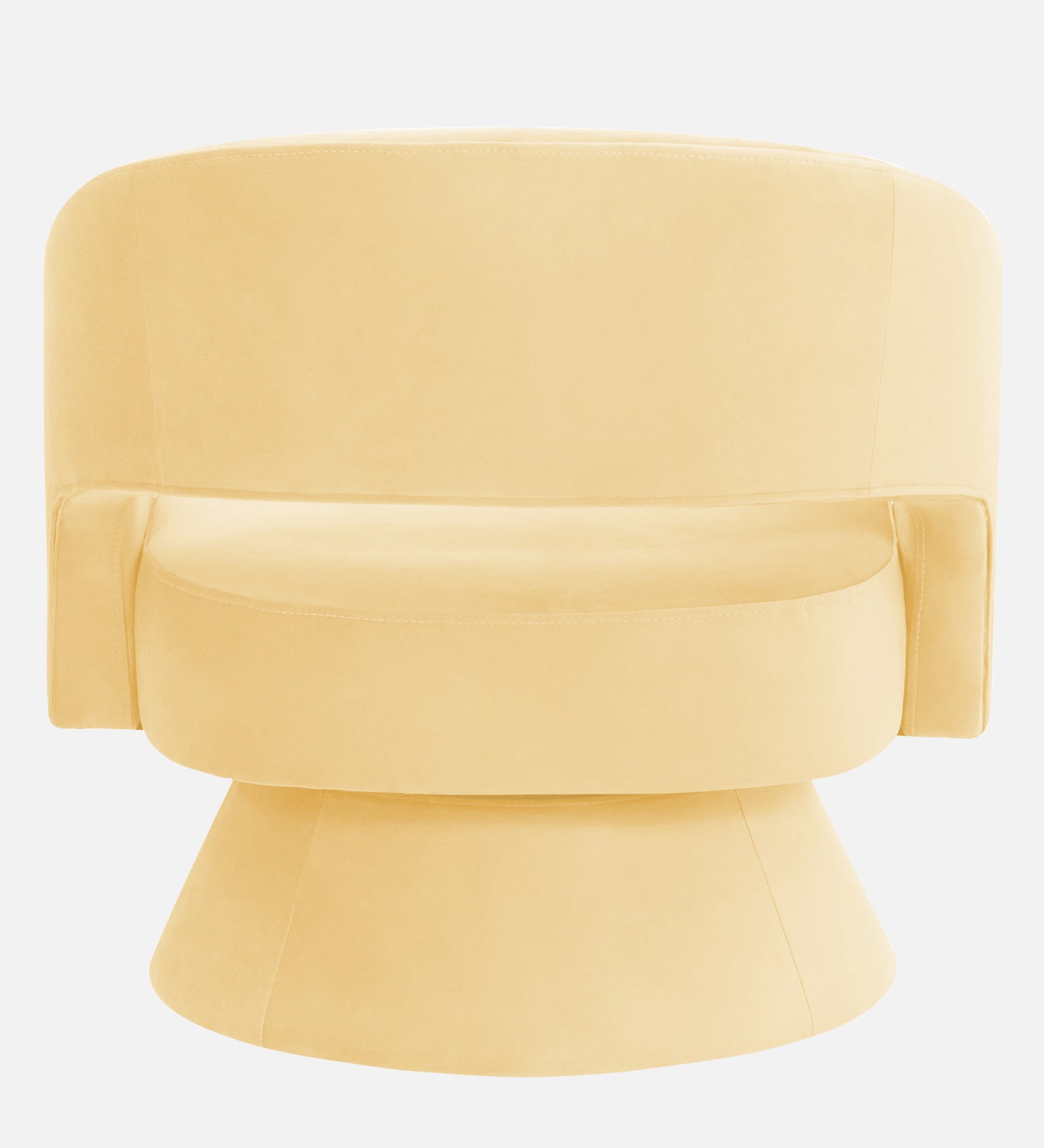 Pendra Velvet Swivel Chair In Sandy Beige Colour - Febonic Living