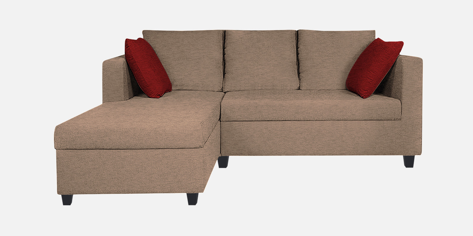 Nebula Fabric RHS Sectional Sofa (2+Lounger) In Cookie Beige Colour - Febonic Living