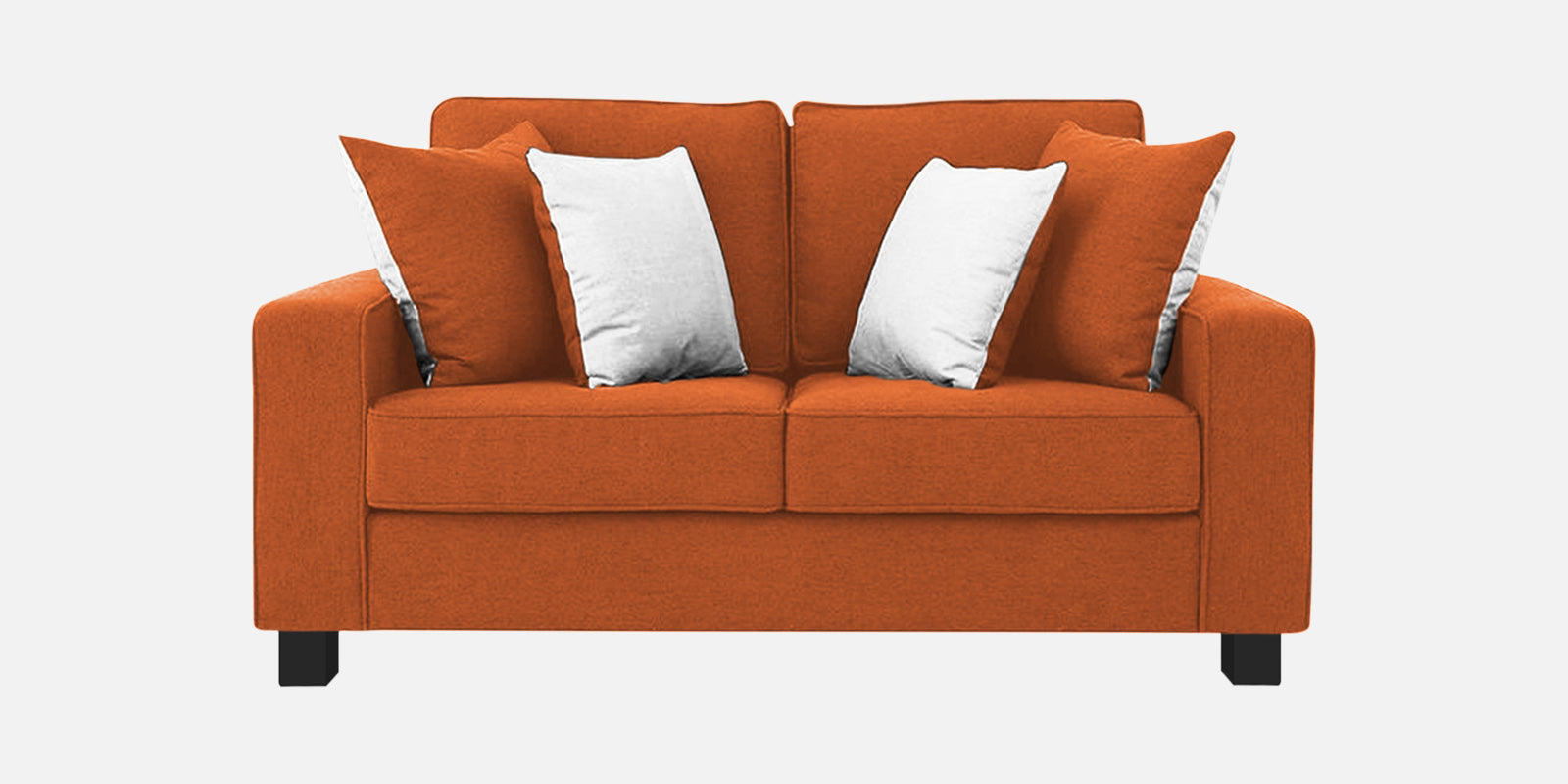 Ladybug Fabric 2 Seater Sofa In Vivid Orange Colour - Febonic Living