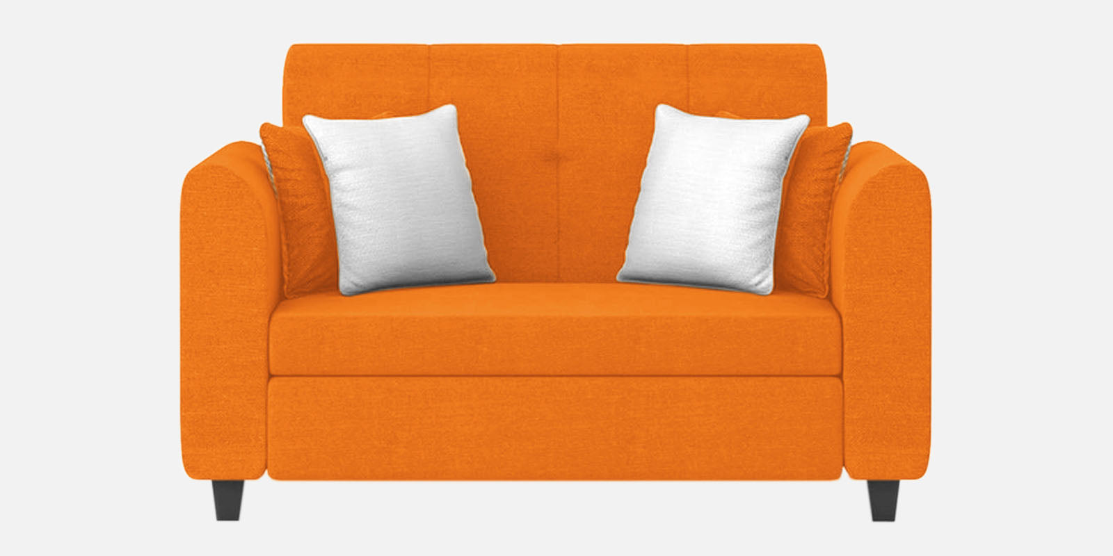 Denmark Fabric 2 Seater Sofa In Vivid Orange Colour - Febonic Living