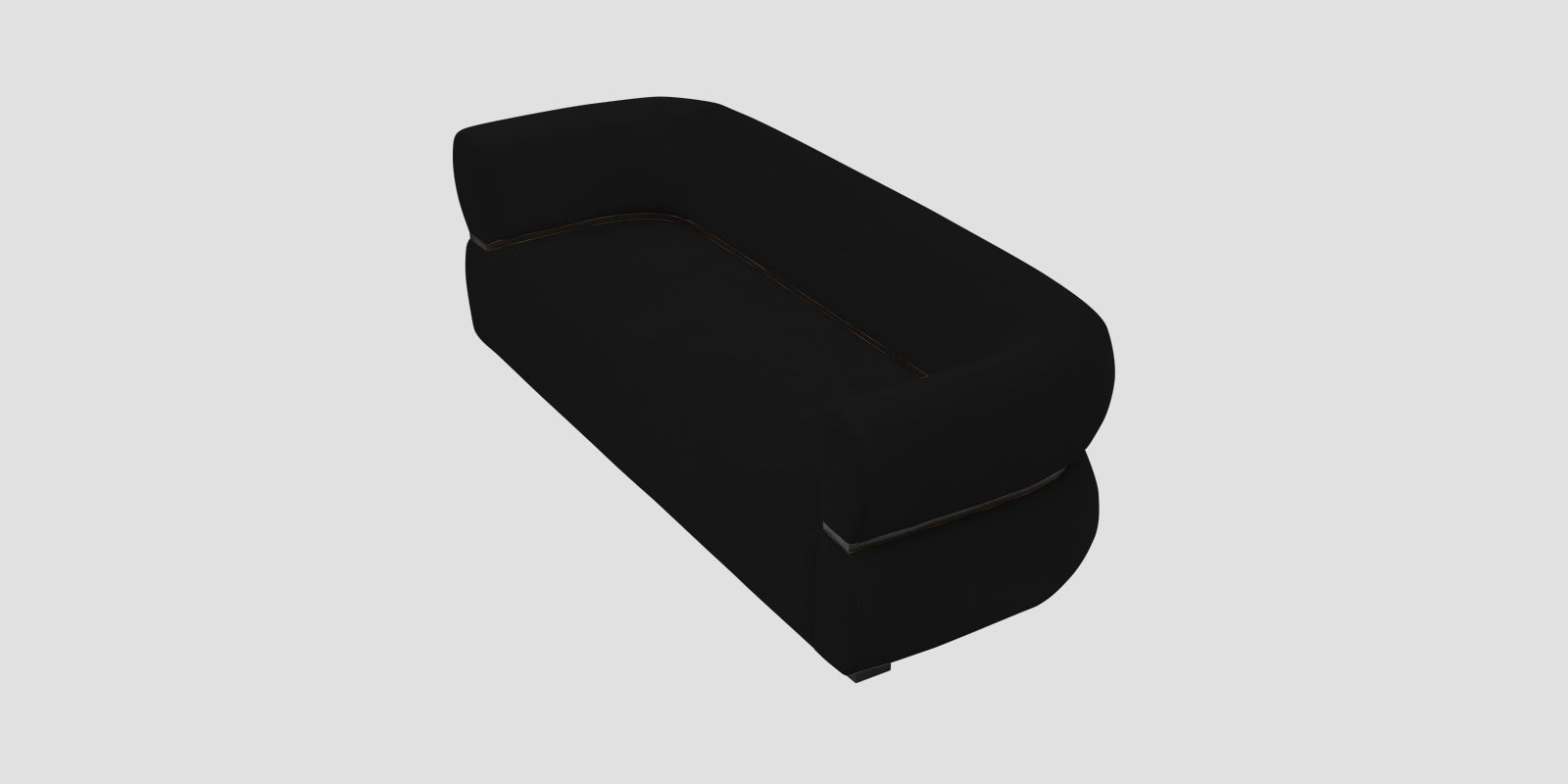 Kula Velvet 3 Seater Sofa In Adam Black Colour - Febonic Living