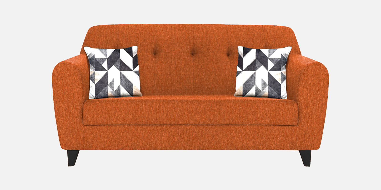 Melaan Fabric 2 Seater Sofa In Vivid Orange Colour - Febonic Living