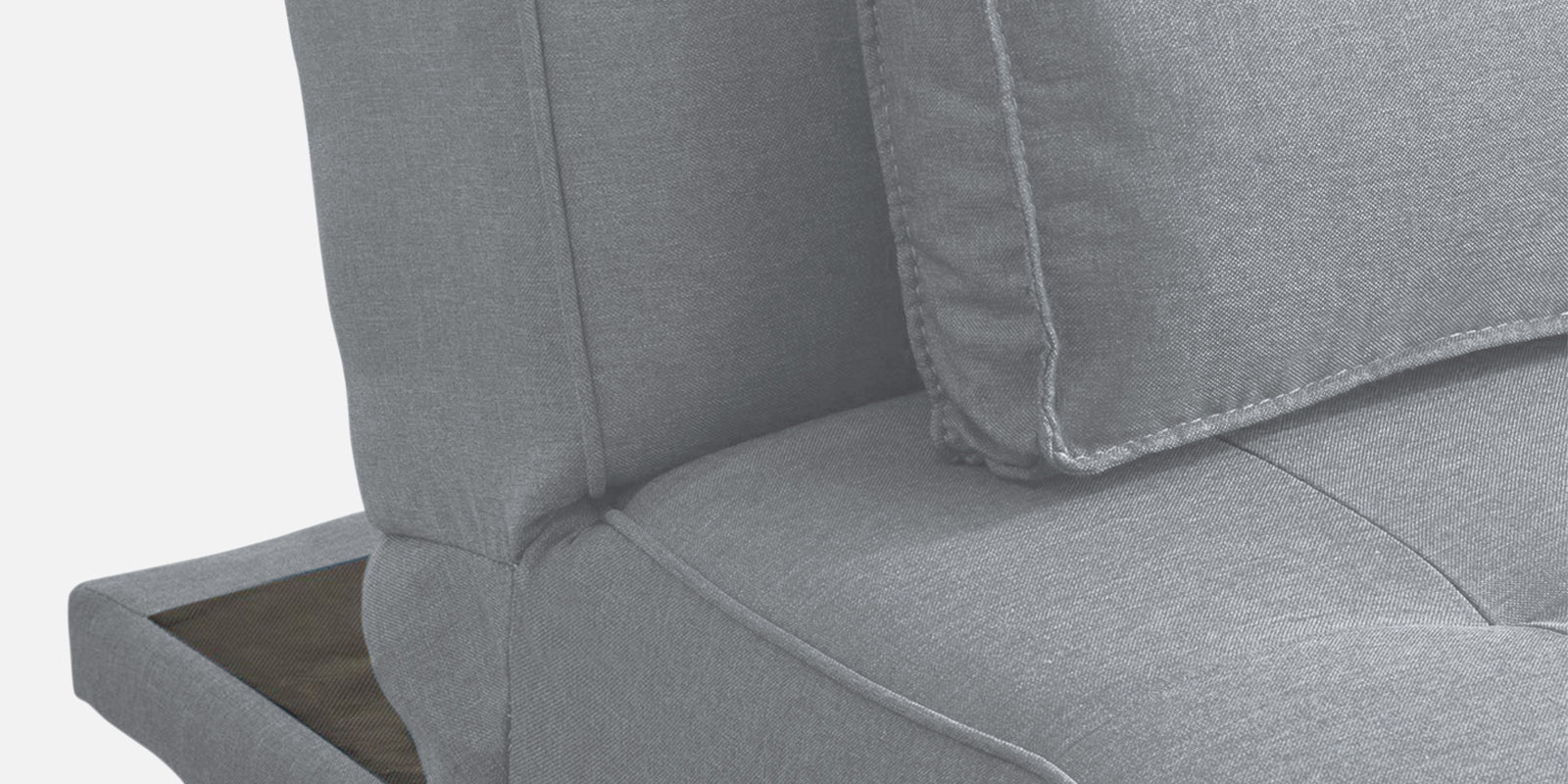 Jerry Fabric 3 Seater Convertible Sofa Cum Bed In Lit Gray Colour - Febonic Living