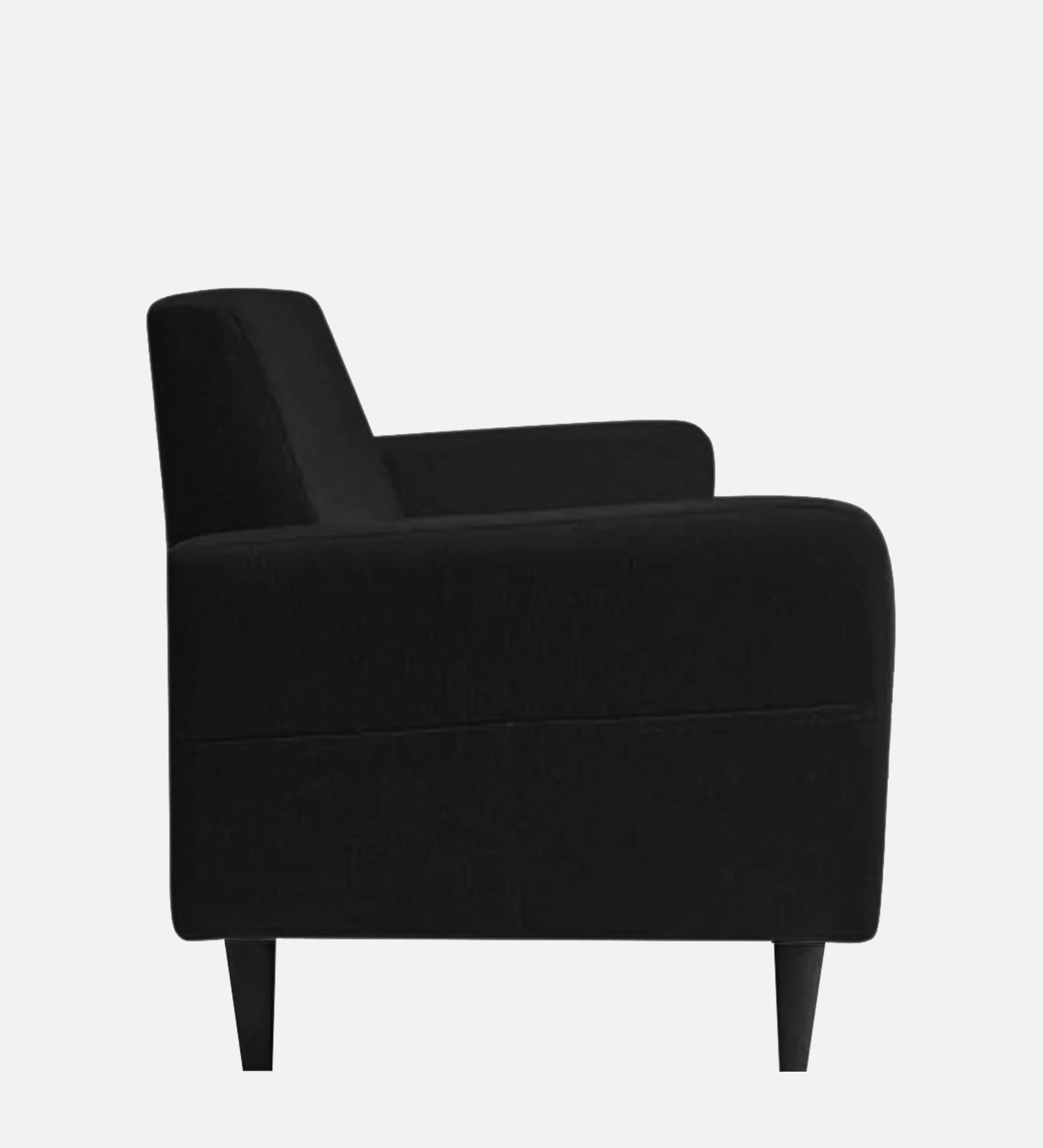 Marq Fabric 1 Seater Sofa In  Zed Black Colour - Febonic Living
