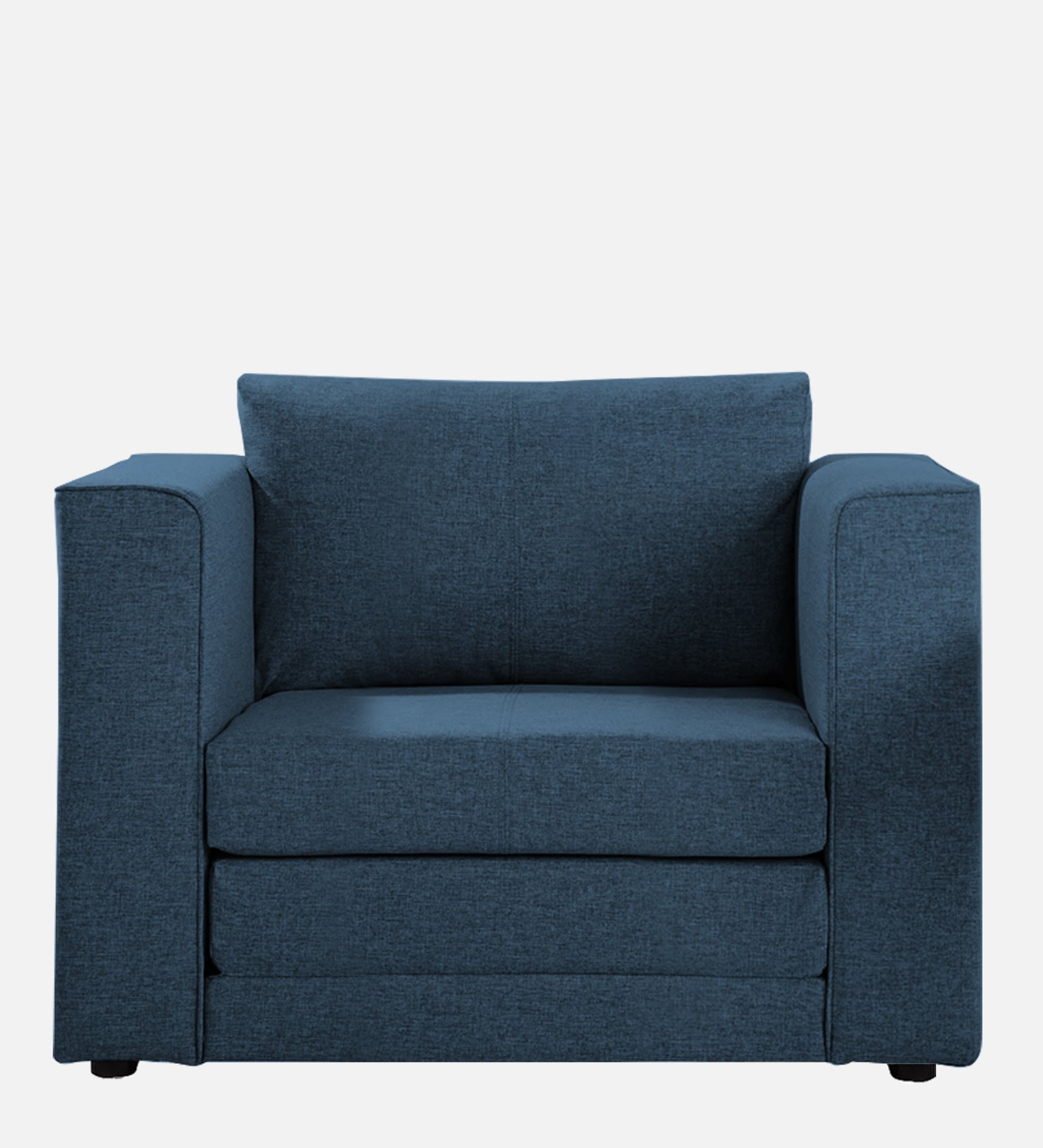 Kenia Fabric 1 Seater Foldable Sofa Cum Bed In Light Blue Colour - Febonic Living