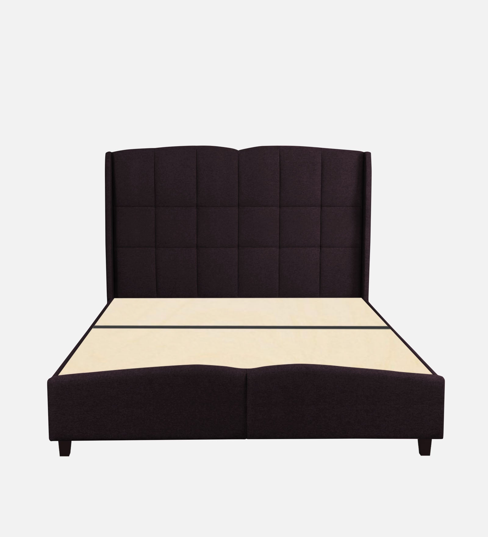 Jovi Velvet Single Size Bed In Dark Brown Colour - Febonic Living