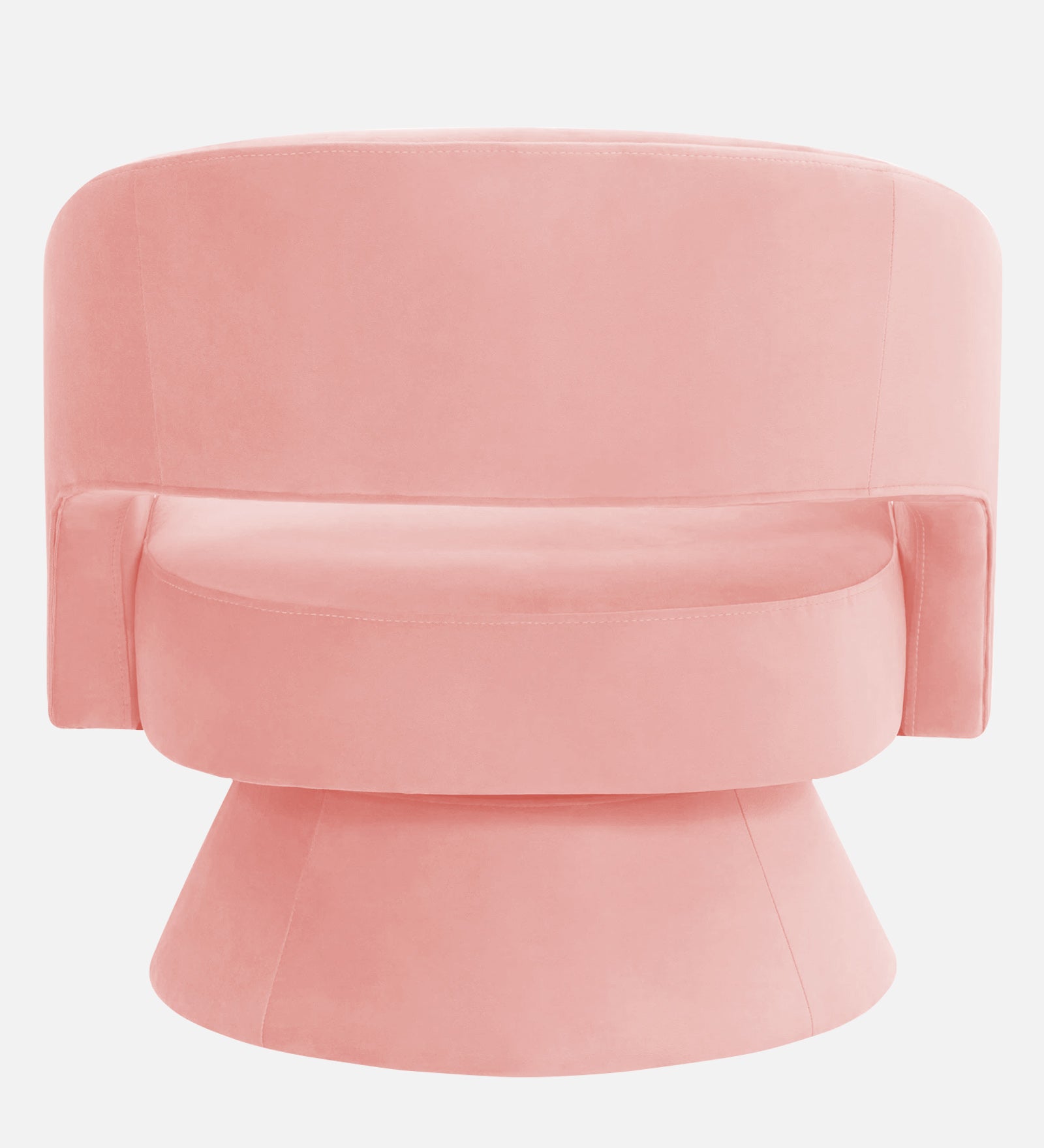 Pendra Velvet Swivel Chair In Millennial Pink Colour - Febonic Living