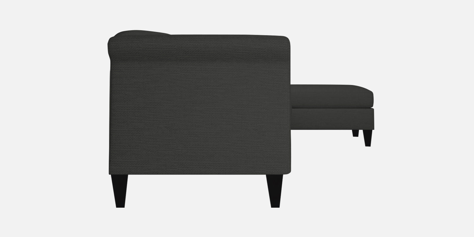 Kimber Fabric LHS Sectional Sofa (3+Lounger) In Charcoal Grey Colour - Febonic Living