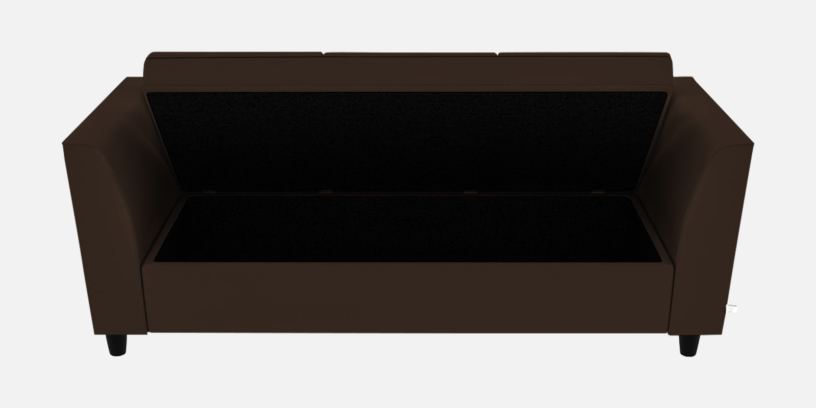 Bristo Velvet 3 Seater Sofa In Cholocate Brown Colour With Storage - Febonic Living