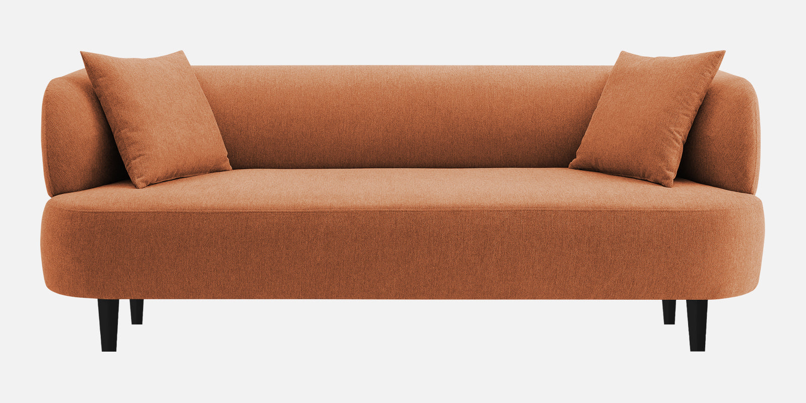 Carson Fabric 3 Seater Sofa In Safforn Orange Colour - Febonic Living
