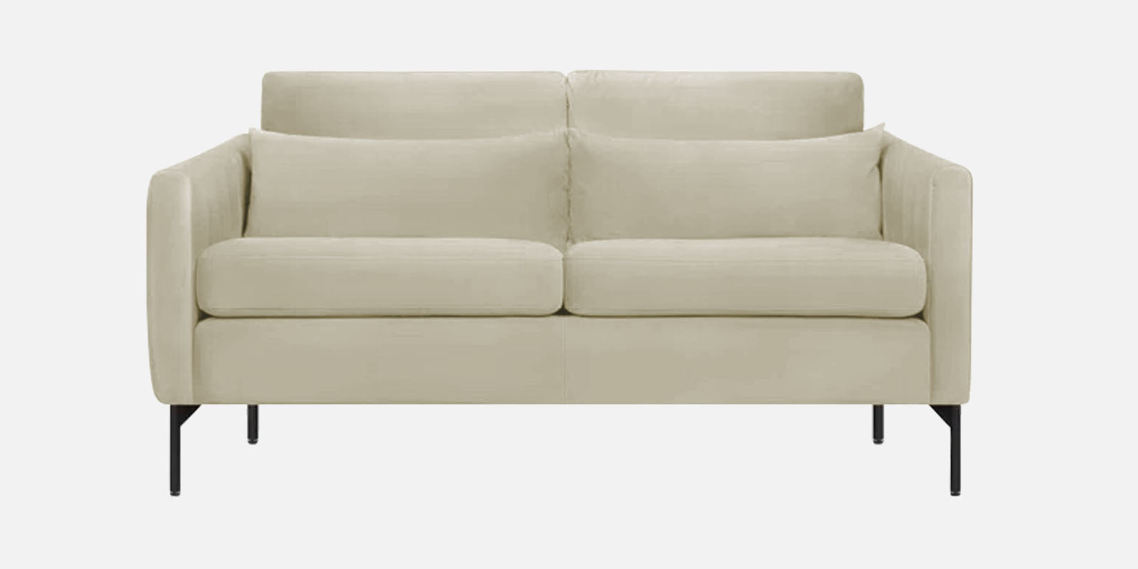 Haru Velvet 2 Seater Sofa In Warm White Colour - Febonic Living